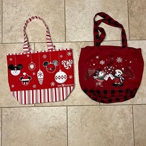 Set of 2 Walt Disney World Christmas Totes